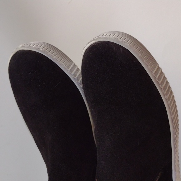 Gabor Suede Black Ankle Booties Sneakers Side Zipper Women's Size 9 Casual Fall - Picture 4 of 13